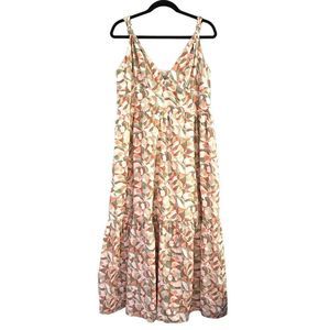 ABERCROMBIE & FITCH Patterned Ruffled Maxi Dress Sz XL